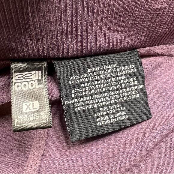 32 Degrees Cool Womens NEW Purple Athletic Skort Elastic Waist Pockets Size XL - Picture 6 of 11